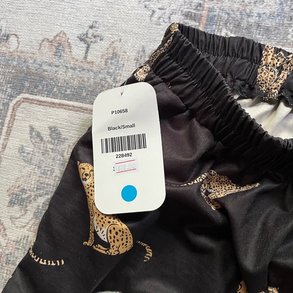 Animal Print Black Pants - Picture 3 of 5